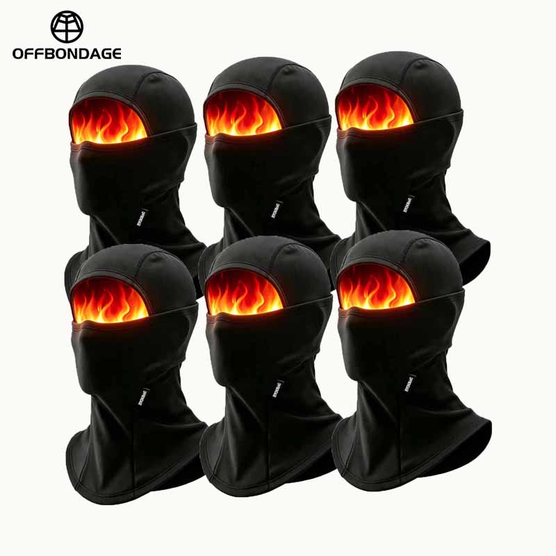 Balaclava Ski Mask - OFFBONDAGE หน้ากากบาลาคลาวาสำหรับฤดูหนาว ป้องกันลม หน้ากากเต็มหน้า สำหรับมอเตอร์ไซค์ ซับในหมวกกันน็อค