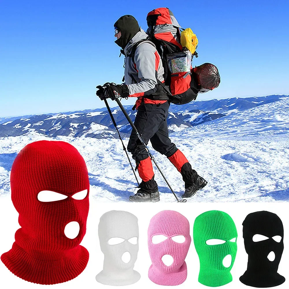 Balaclava Ski Mask - หน้ากากยุทธวิธีทางทหาร หน้ากากเต็มหน้า 3 รู หน้ากากสกี หมวกกันหนาว