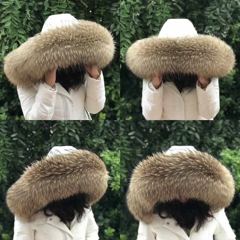 Shawl Wrap Winter - คอเสื้อขนสัตว์แรคคูนธรรมชาติสำหรับผู้หญิง, คอเสื้อโค้ทขนแรคคูนธรรมชาติสำหรับฤดูหนาว