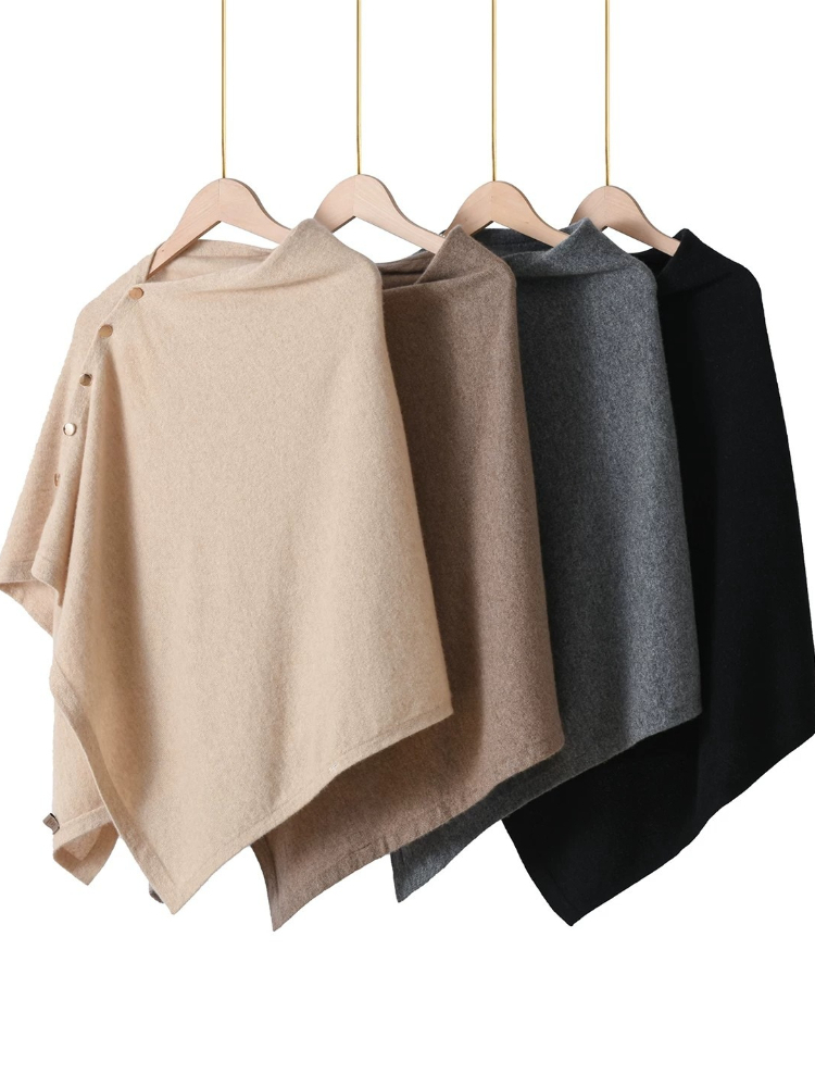 Shawl Wrap Winter - AOSSVIAO 2026 ผ้าคลุมไหล่แคชเมียร์แท้สำหรับผู้หญิง ฤดูใบไม้ร่วง-ฤดูหนาว สีพื้น ให้ความอบอุ่น