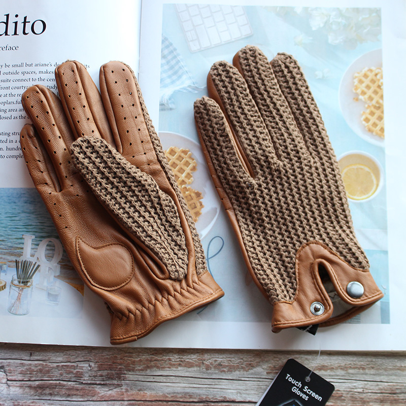 ถุงมือขับรถหนังแท้คุณภาพสูงสำห - Touch Screen Gloves บทวิจารณ์และราคา