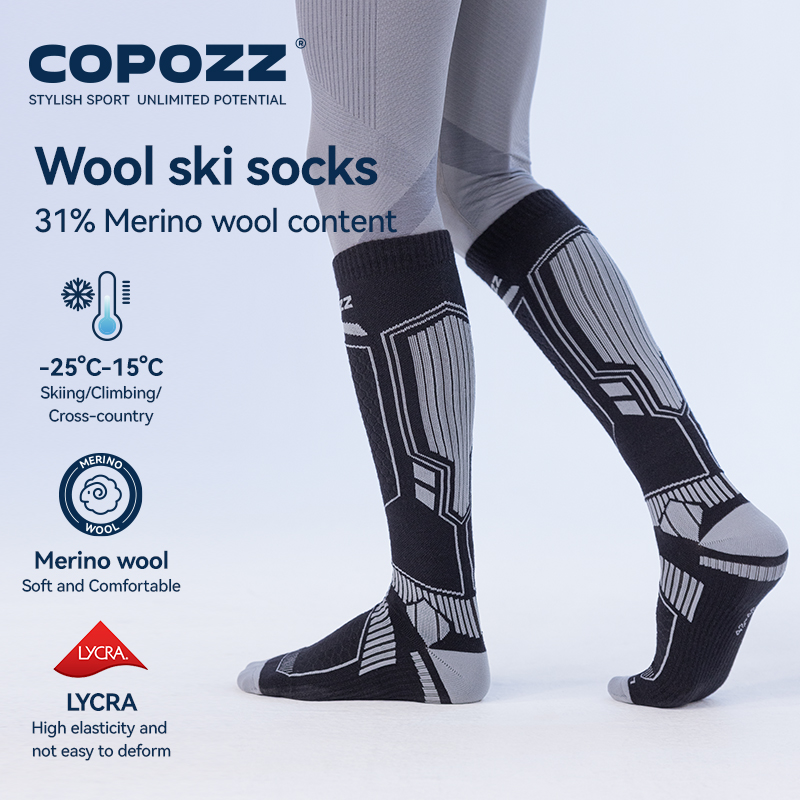 COPOZZ ใหม่ถุงเท้าสกีฤดูหนาวผู - Thermal Sock Wool บทวิจารณ์และราคา