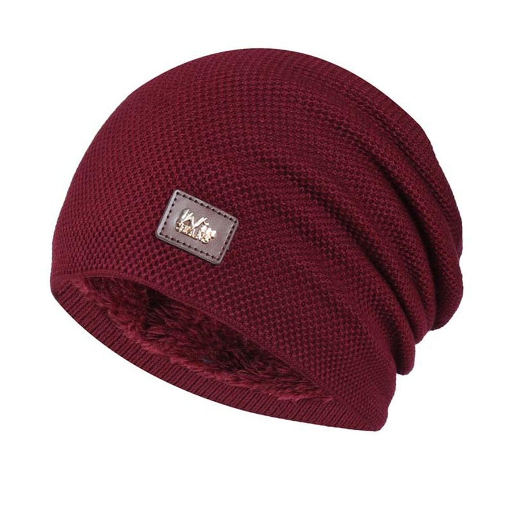 หมวกไหมพรมบุขนแกะอุ่นสบาย สไตล - Knit Beanie Hat Warm บทวิจารณ์และราคา