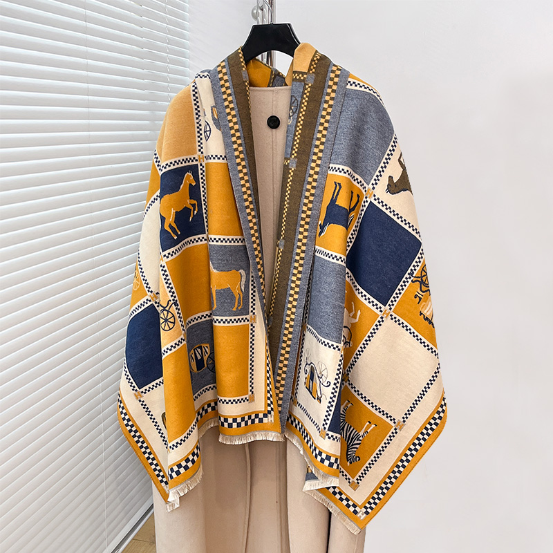 ผ้าพันคอแคชเมียร์ลายม้าสุดหรู  - Shawl Wrap Winter บทวิจารณ์และราคา